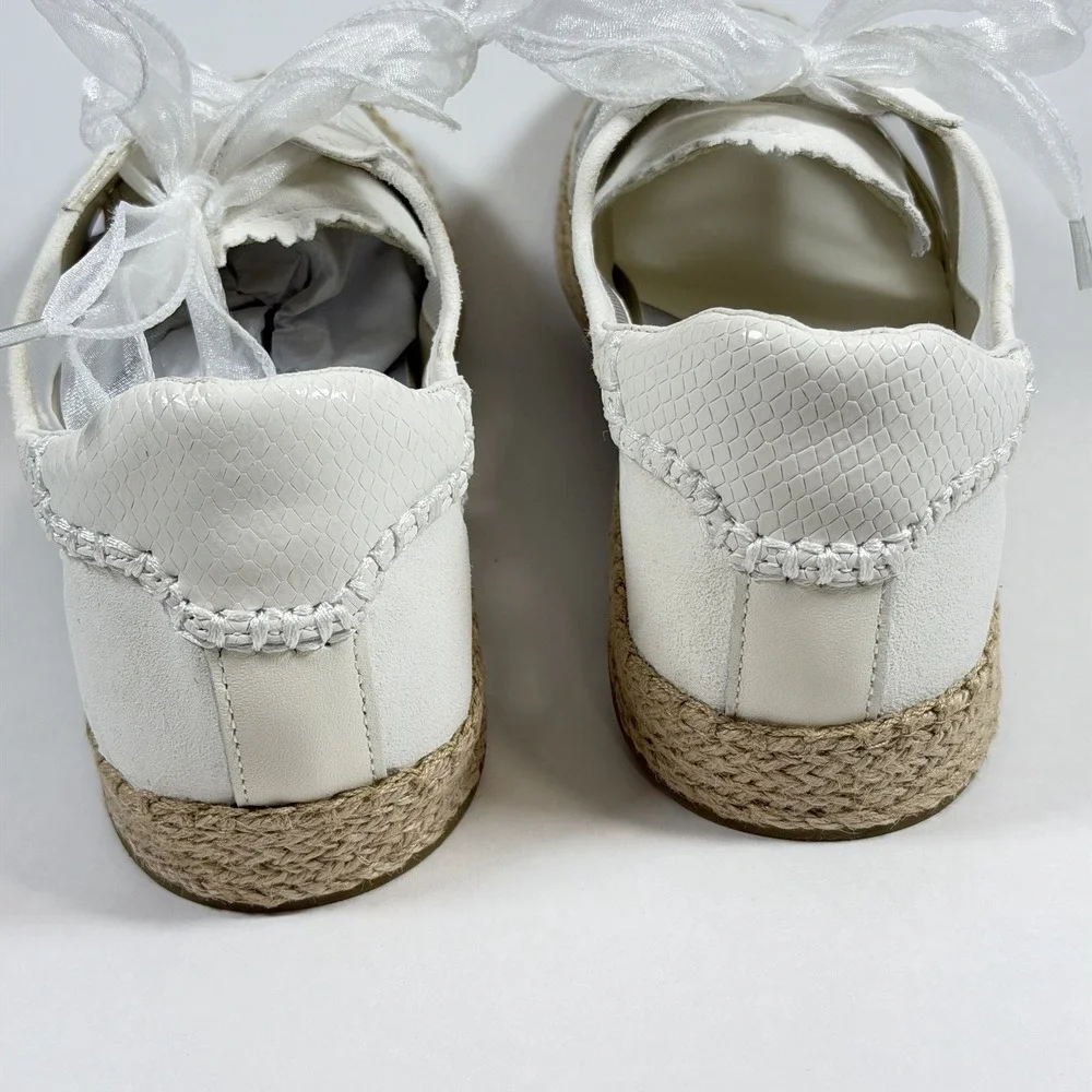 New Dolce Vita Size-9.5 Womens Notice Espadrille Sneaker in White‎ Mesh